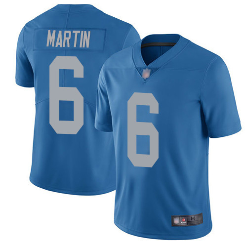 Detroit Lions Limited Blue Men Sam Martin Alternate Jersey NFL Football #6 Vapor Untouchable
